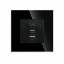 USB Rychlonabíjačka GaN3, 65 W čierna