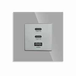 USB Rychlonabíjačka GaN3, 65 W šedá